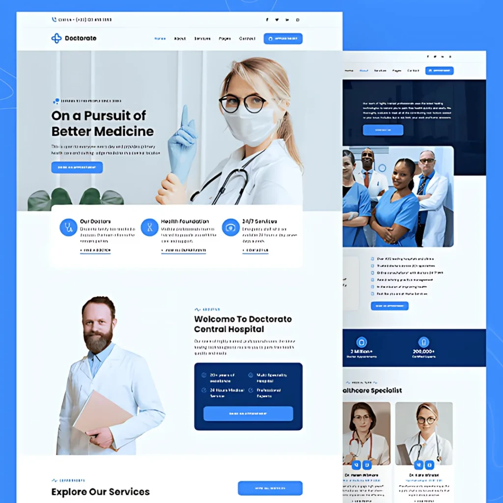 Clinics website design