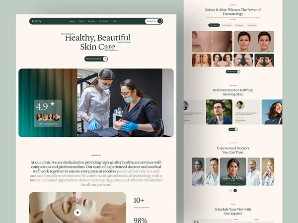 Cosmetic surgery website design