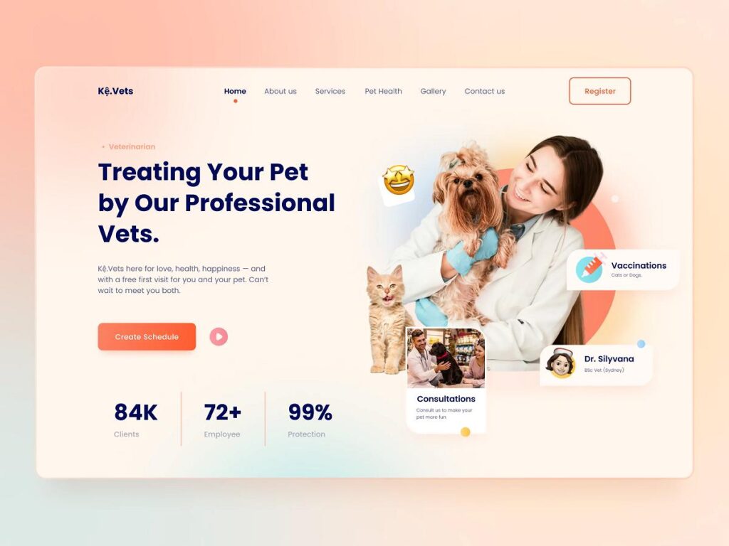Healthy pet web design