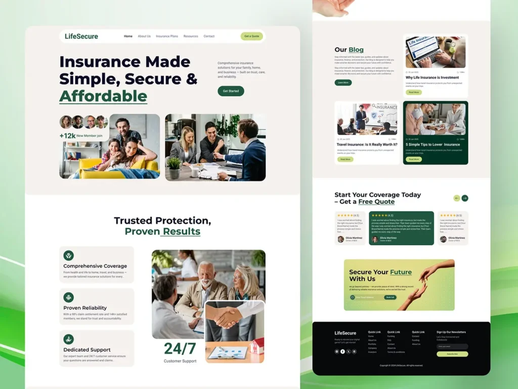 Insurance Company Landing Page