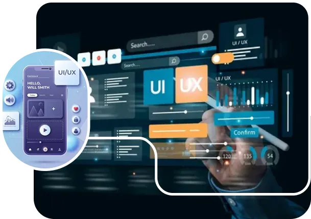 UI UX design Conceptual interface