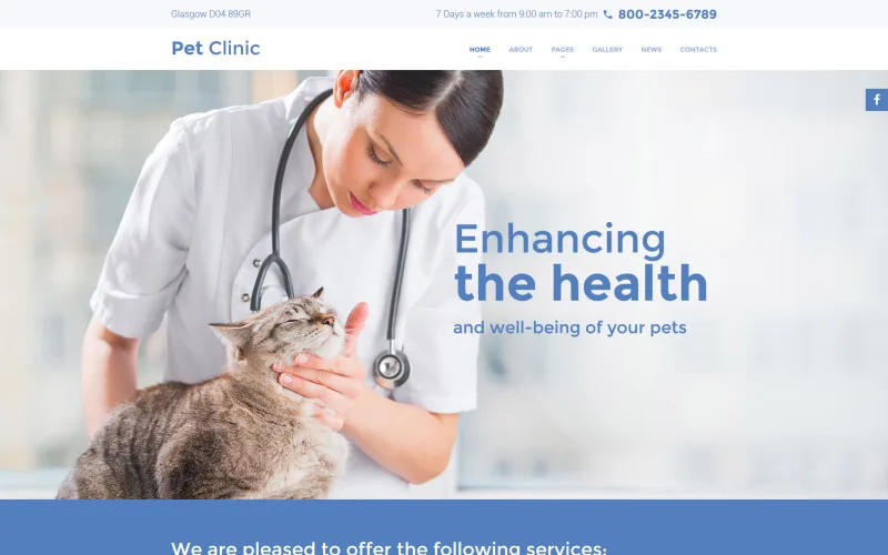 Veterinary Web page