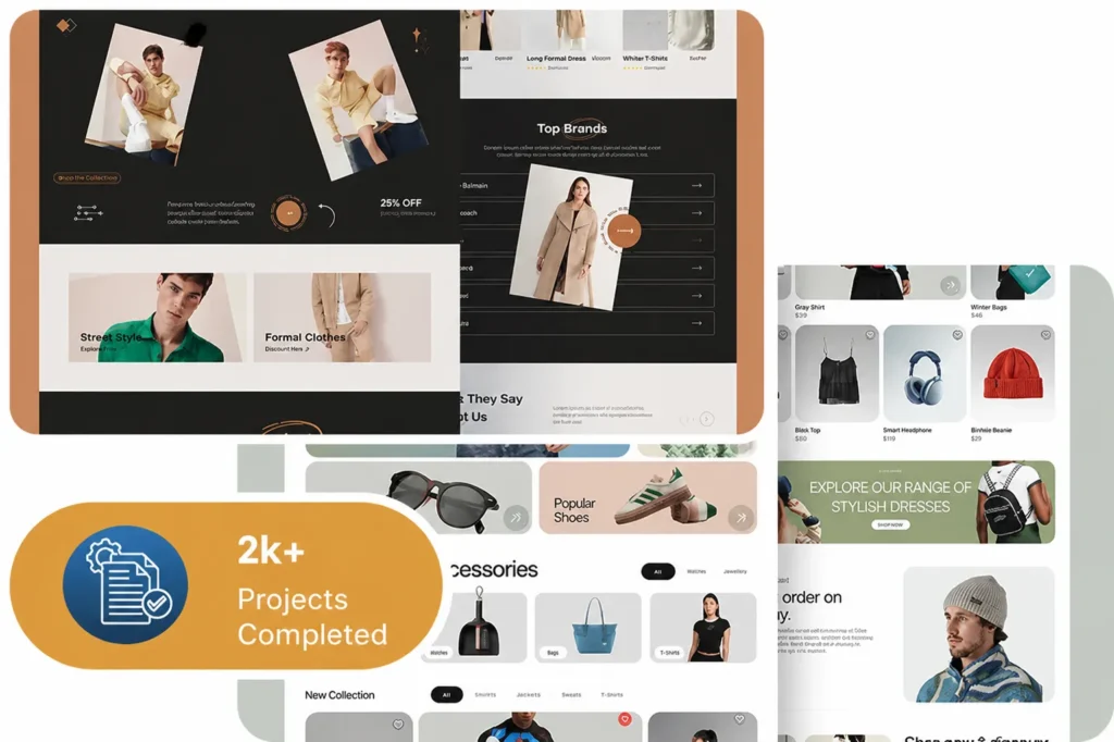 modern fashion ecommerce landing page