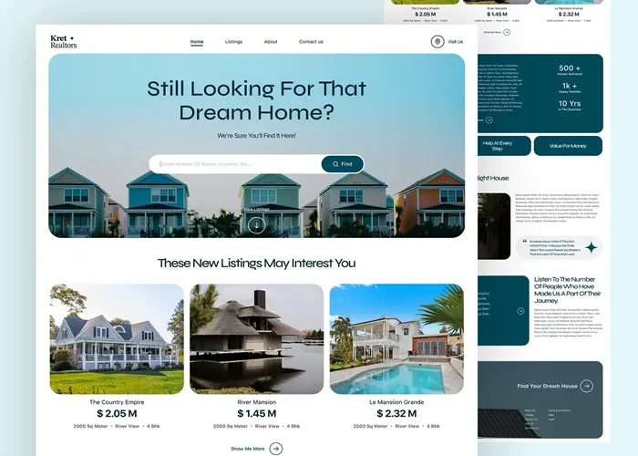 modern user interface design website