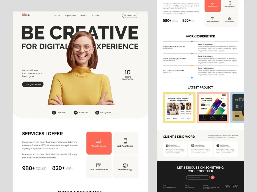 personal portfolio website