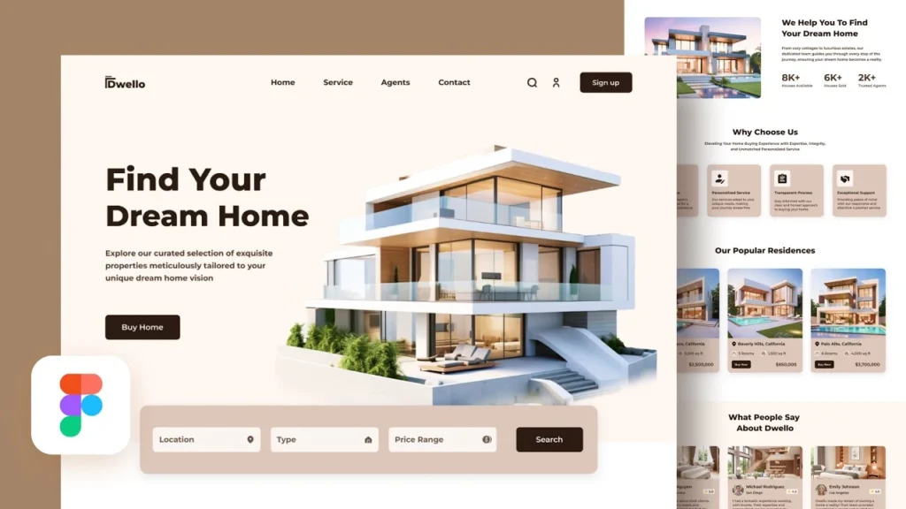 real state web design