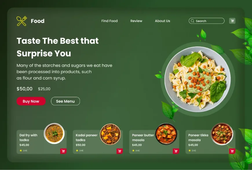 Food homestead web design