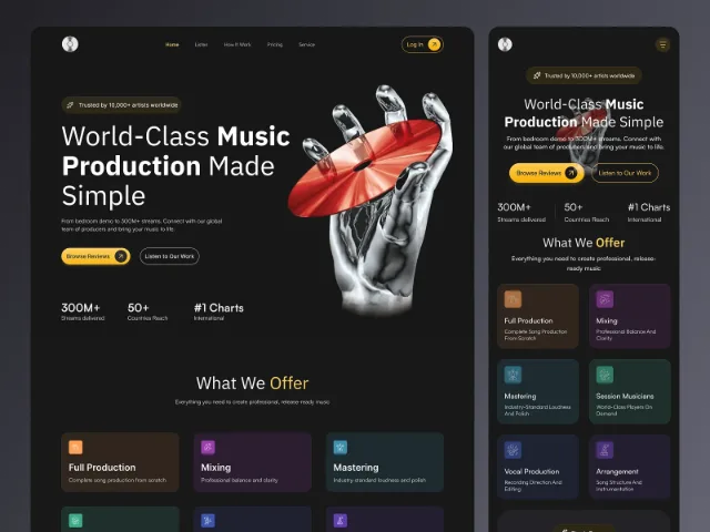 music web design